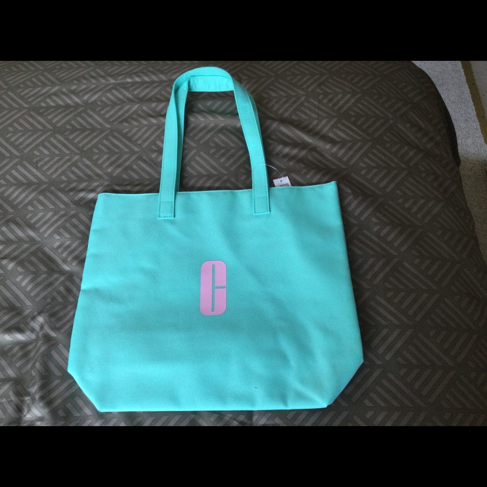 Clinique Teal Medium Sized Tote Bag NWT
